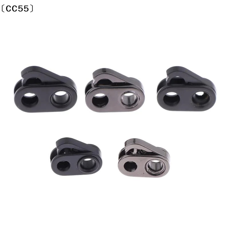 10Pcs Metal Spring Cord Lock Double Hole Stopper Buckle for DIY Cord Lock Buckle Qst