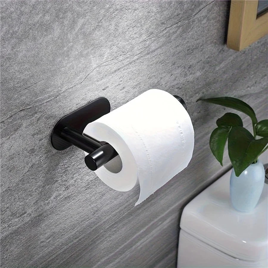 Self-Adhesive No-Drill Toilet Paper Holder SUS 304 Steel Toilet Paper Holder Qme
