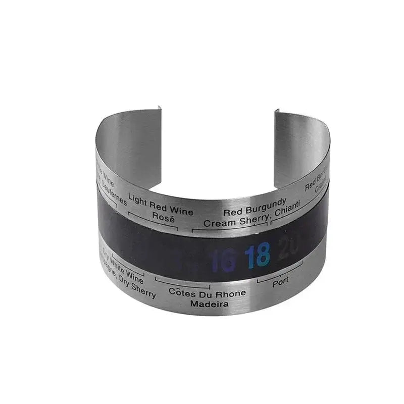 Wine Bottle Collar Thermometer – LCD Snap-On Bar Tool Wine Bottle Thermometer Qme
