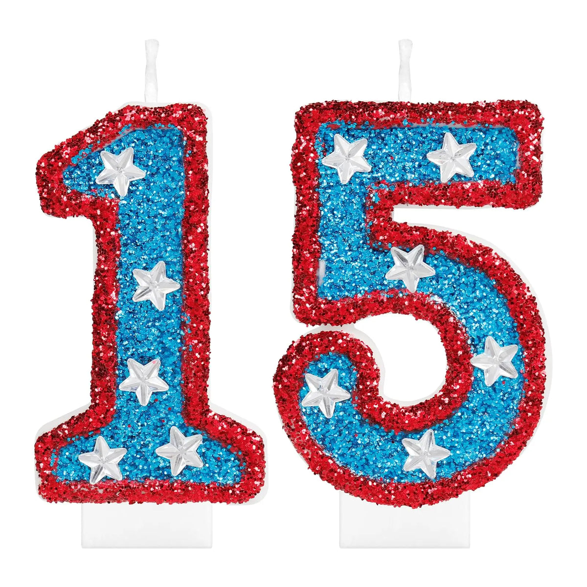 Superhero Number Birthday Candles – Red Blue American Flag Birthday Number Candles Qst Captain America 15