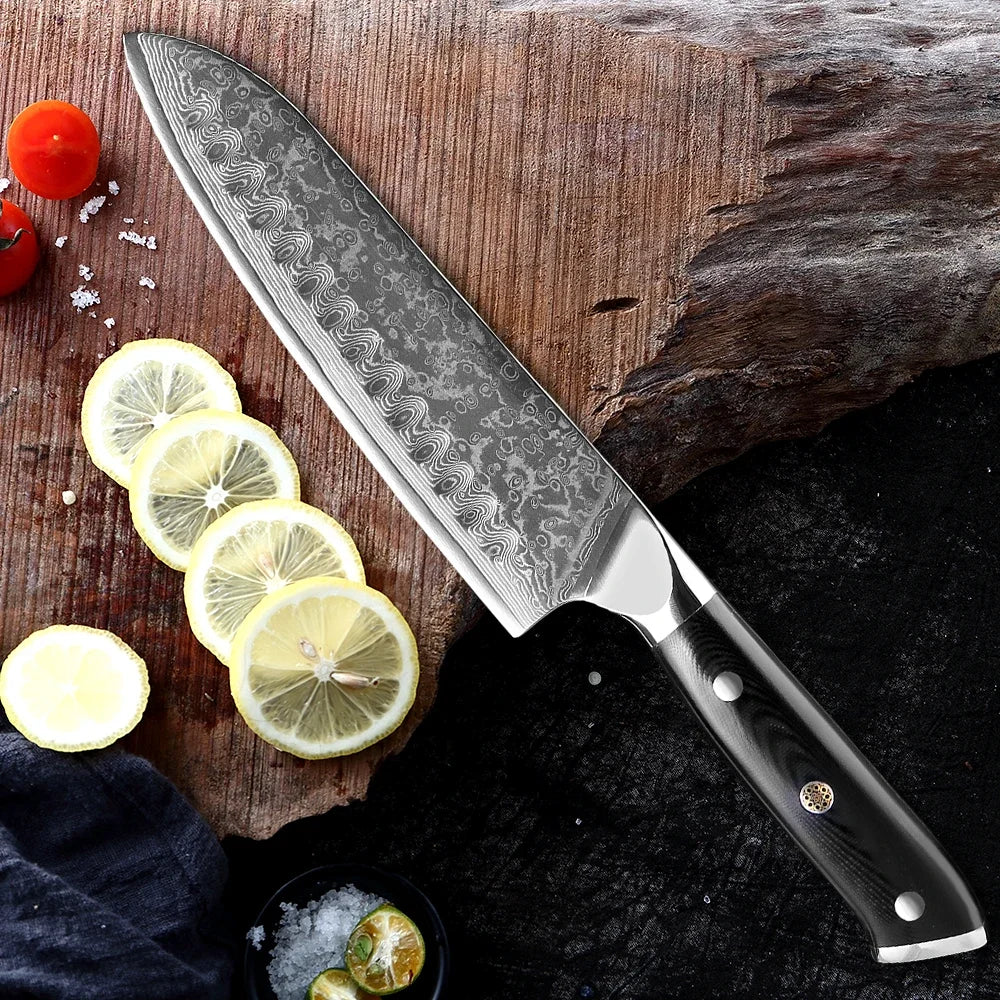 Damascus Steel Kitchen Knife Set – Japanese Chef Knives 1-8 Pc Kitchen Knife Set Qst