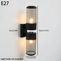 Black LED Wall Lamp – Up Down Indoor & Outdoor Lighting LED Wall Sconce Qme B