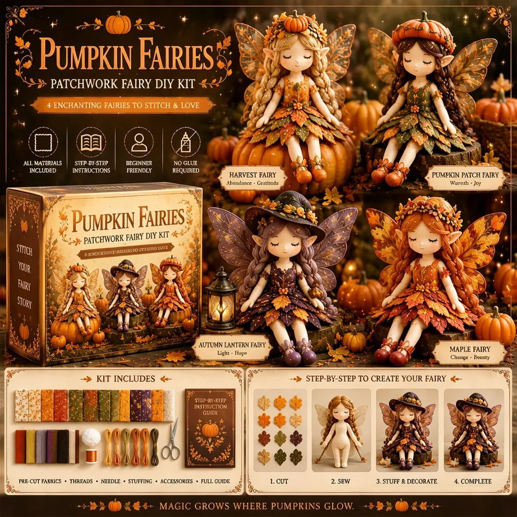Fairy Patchwork DIY Sewing Kit – Handmade Winged Fairy Craft Set DIY Sewing Kit Qme