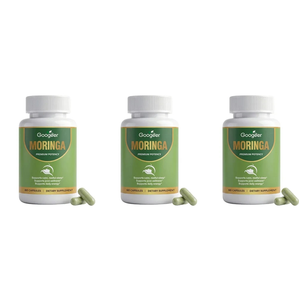 Moringa Leaf Extract Capsules 800mg 8:1 Formula – 60 Count Herbal Supplement Qst 3 Bottles 180 Pieces