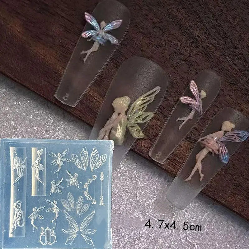 3D Fruit Flower Silicone Nail Mold – DIY Nail Art Template Nail Art Mold Qst A21
