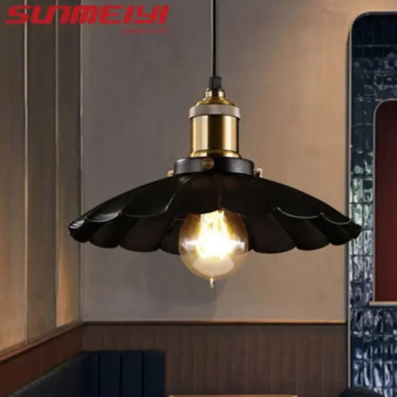 Vintage Industrial Pendant Light E27 Loft Retro Chandelier Lamp Industrial Pendant Light Qme