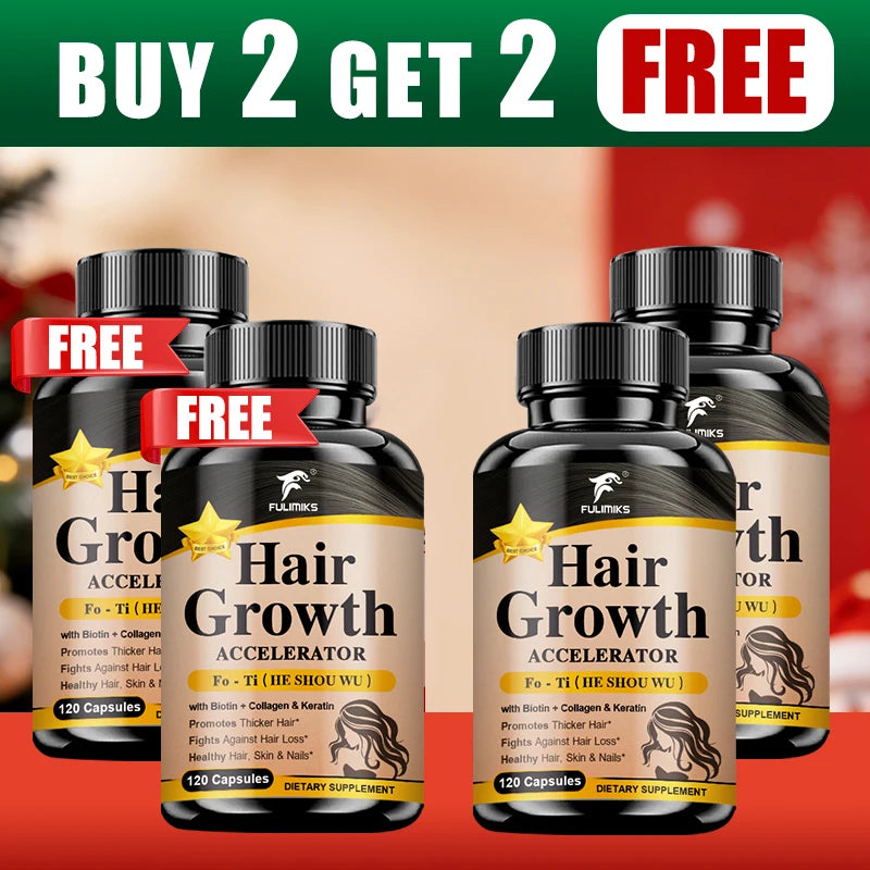Hair Growth Supplement Capsules – Fo-Ti Root & Ginger Extract Hair Growth Supplement Qst