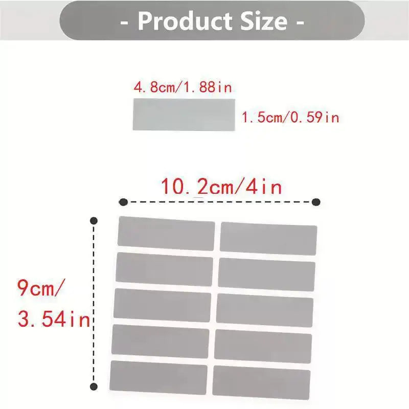 100 Pcs Rectangle Scratch Off Sticker Labels – 10 Sheets Pack Scratch Off Stickers Qme