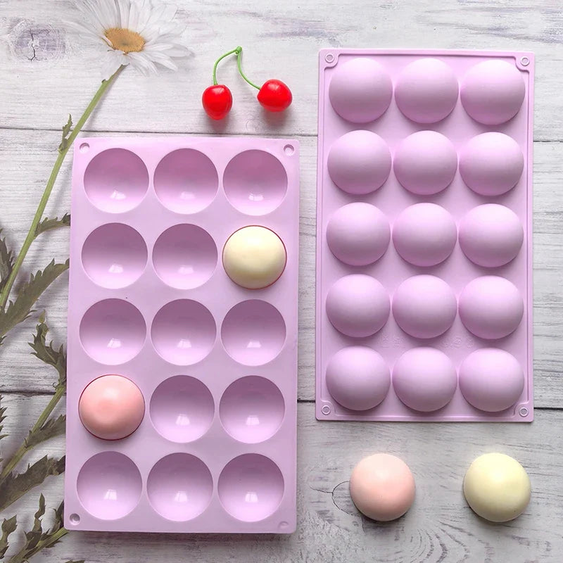 Silicone Half-Sphere Mold – 3D Ball Baking Mold for Cakes Silicone Baking Mold Qme