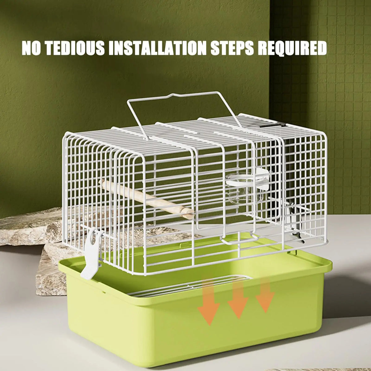 Portable Bird Carrier Cage with Handle – Parakeets & Parrots Bird Travel Carrier Qme