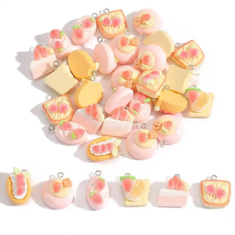 Strawberry Cake Resin Cartoon Charms – 10 DIY Designs DIY Resin Charms Qme