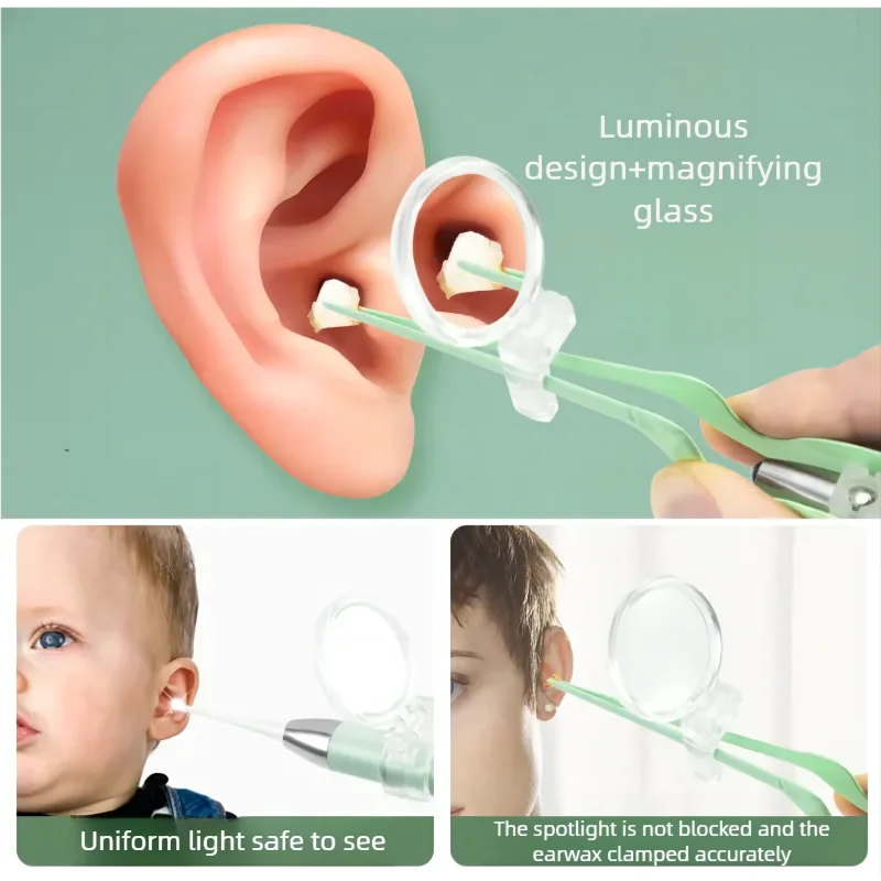 LED Ear Cleaning Kit – Earwax Spoon & Tweezers for All Ages Ear Cleaning Kit Qst