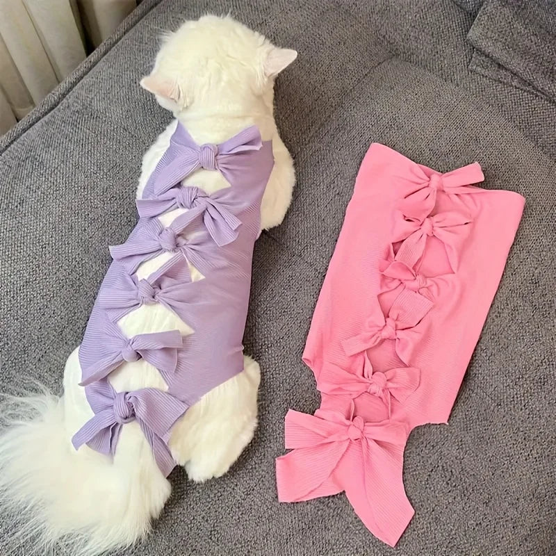 Cat Spay Recovery Wrap – Abdominal Protection Suit Cat Recovery Suit Qme