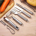 Stainless Steel Fruit Peeler & Fish Scale Scraper Set Kitchen Peeler Set Qme Default Title