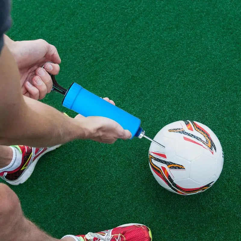 Portable Manual Sports Ball Air Pump with Needle & Nozzle Sports Ball Pump Qst