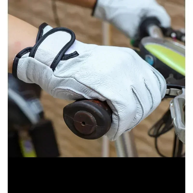 Sheepskin Leather Work Gloves – Welding, Garden & Safety Leather Work Gloves Qme