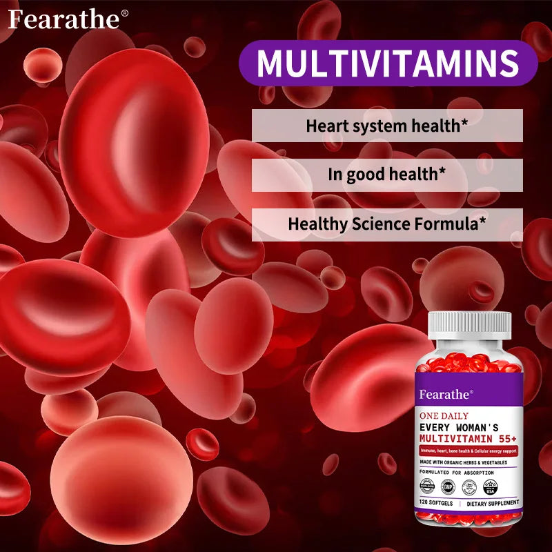 Women's 55+ Multivitamin Capsules – Vitamins A B C D E K Women's Multivitamin Qst