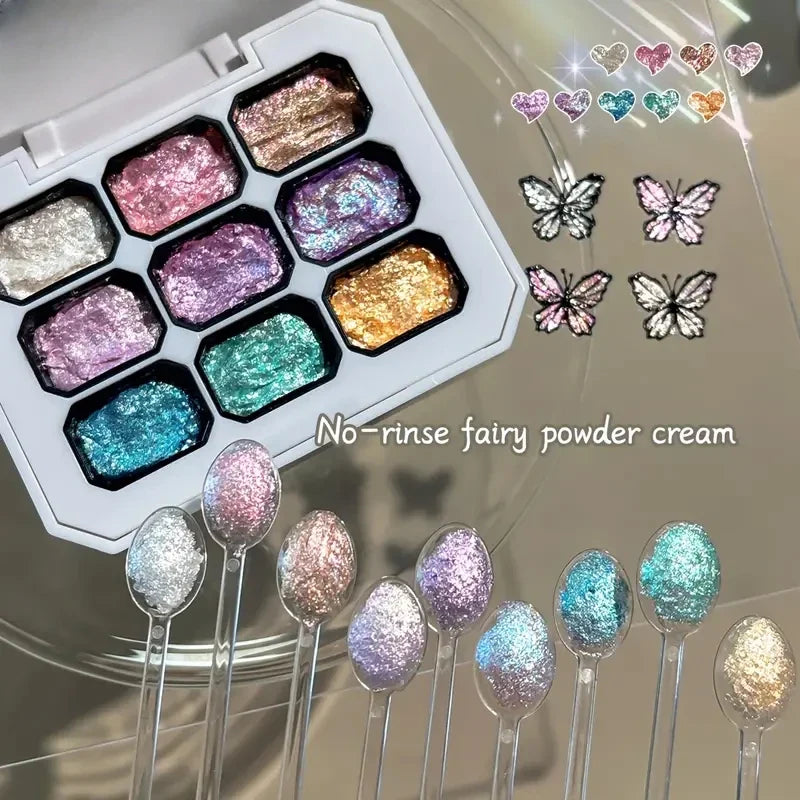 9-Color 3D Glitter Gel Paste Set – Polarized DIY Craft Modeling Glitter Craft Paste Qme