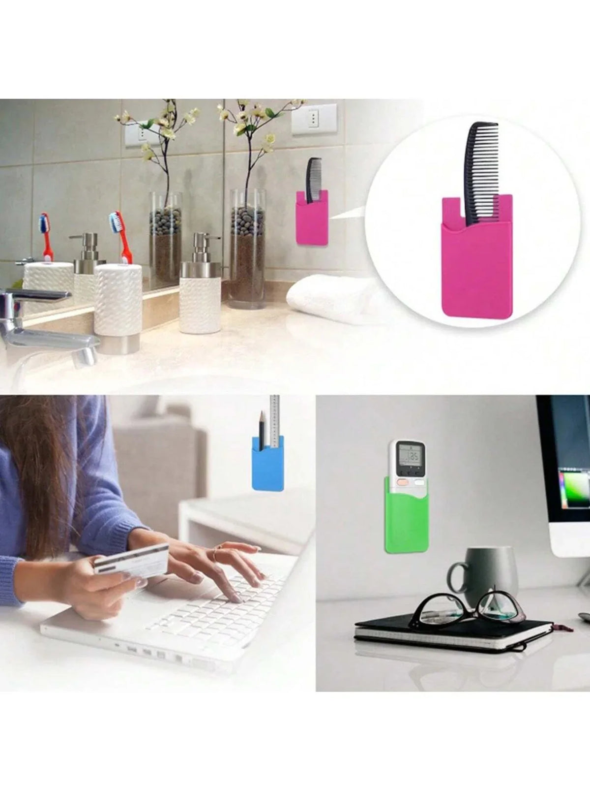Silicone Stick-On Phone Card Holder | Bank, Bus & ID Cards Phone Card Holder Qme