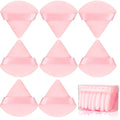 Triangle Cotton Powder Puff – Dry & Wet Makeup Setting Sponge Powder Puff Sponge Qme pink 8 pcs