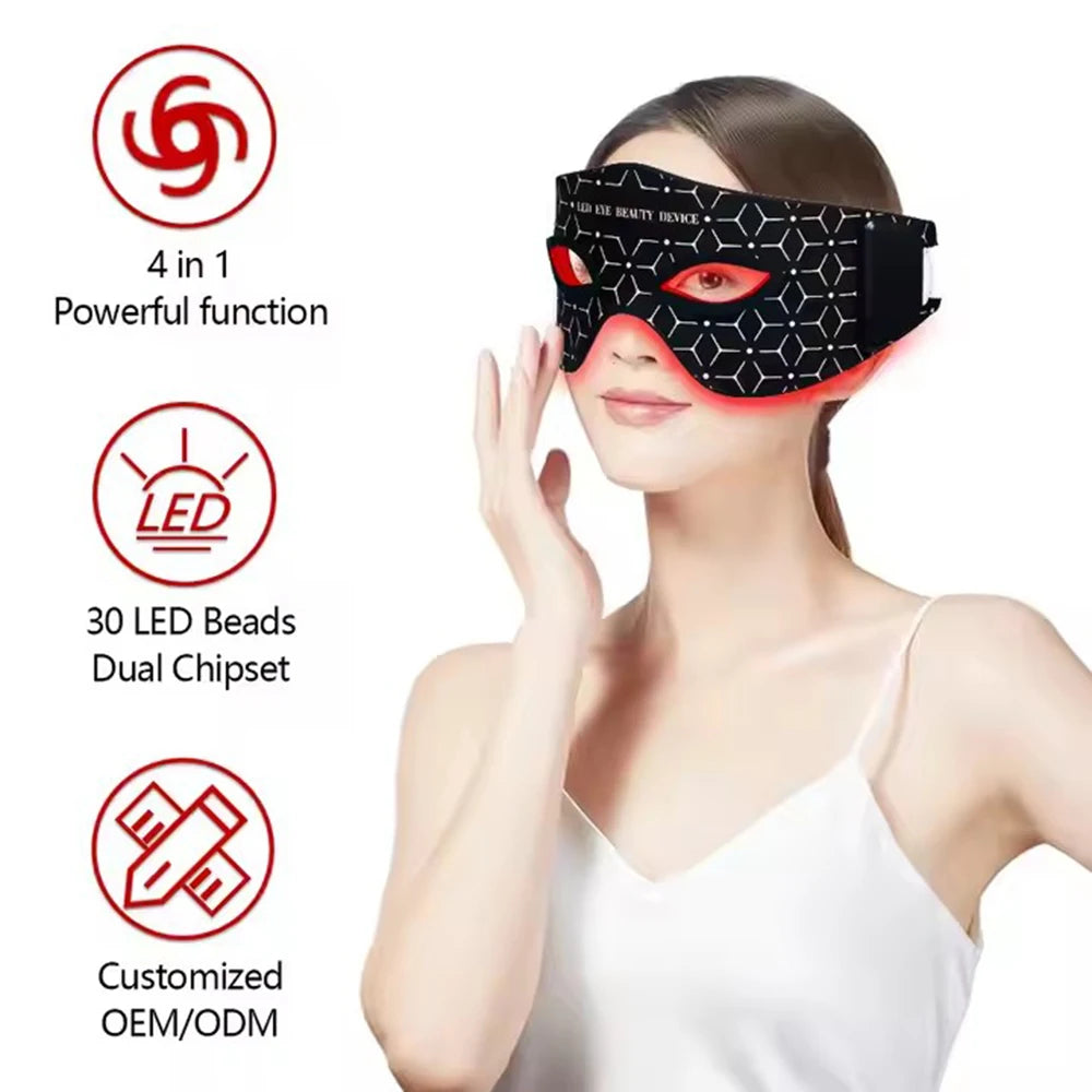 LED Photon Therapy Eye Mask – Skin Tightening & Eye Care LED Eye Beauty Mask Qst