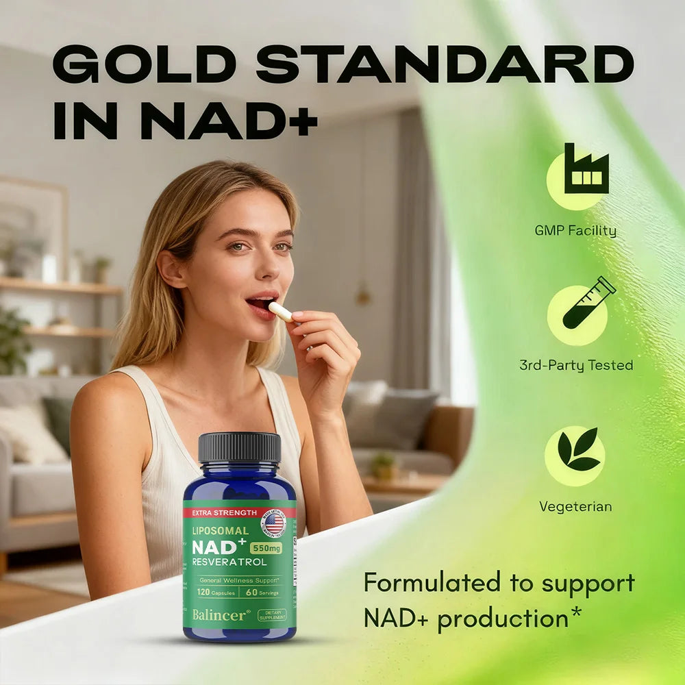 NAD+ Resveratrol Liposomal Supplement – Cellular Energy NAD+ Supplement Qst