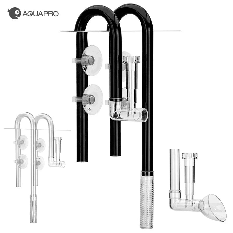 AQUAPRO Aquarium Lily Pipe Inflow Outflow Skimmer Set Aquarium Lily Pipe Set Qme
