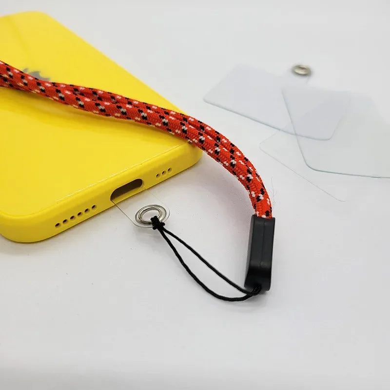 Universal Phone Lanyard Card Gasket Transparent Tether Patch Phone Lanyard Patch Qme