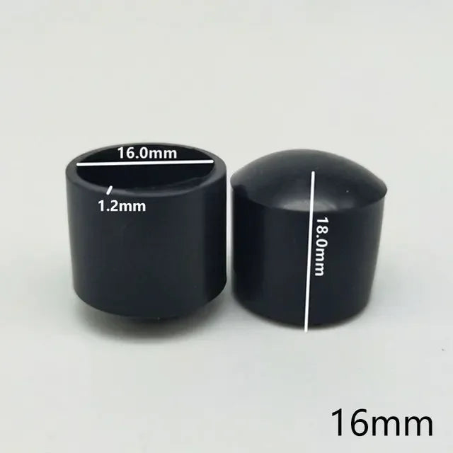Silicone Chair & Table Leg Caps – Non-Slip Floor Protectors Furniture Leg Caps Qme Black-16mm 16Pcs