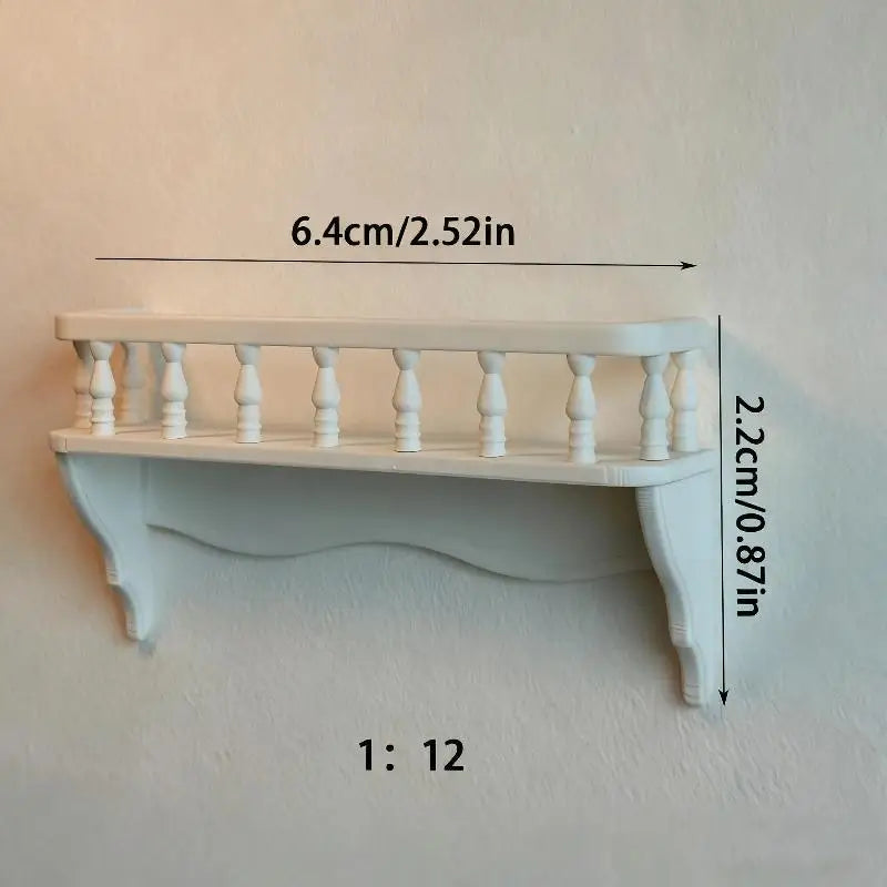 1:12 Dollhouse Wall Mounted Storage Rack Miniature Decor Dollhouse Accessory Qme A1