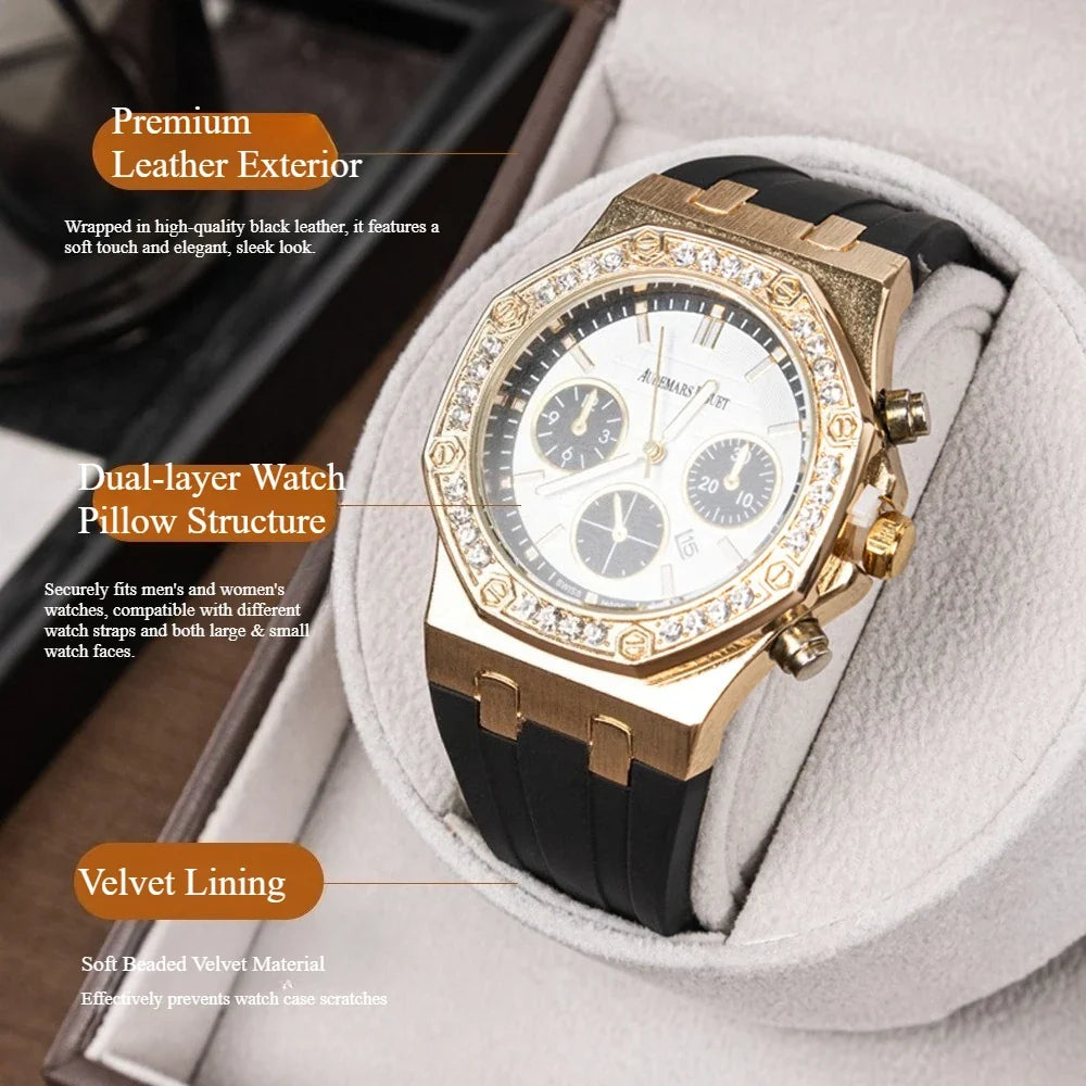Automatic Watch Winder Box for Mechanical Watches | PU Leather Watch Winder Box Qme
