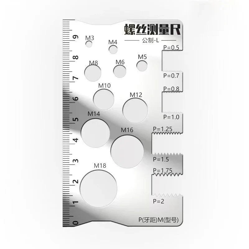High-Accuracy Pitch Gauge – Bolt, Nut & Screw Thread Measuring Thread Pitch Gauge Qme