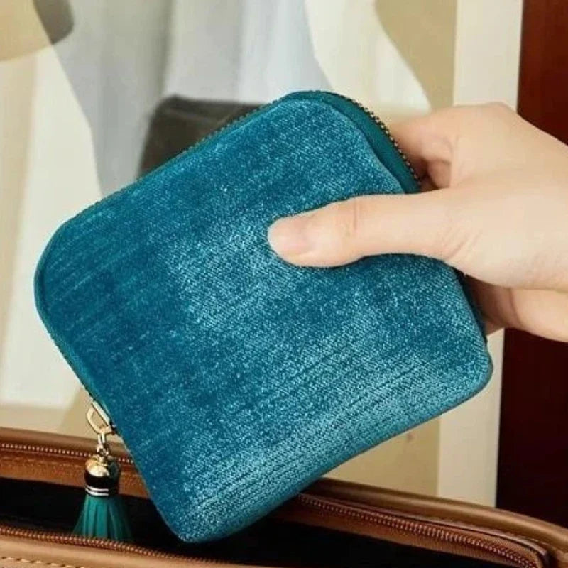5-Layer Velvet Jewelry Storage Bag – Travel Pouch for Watches & Rings Jewelry Storage Pouch Qme