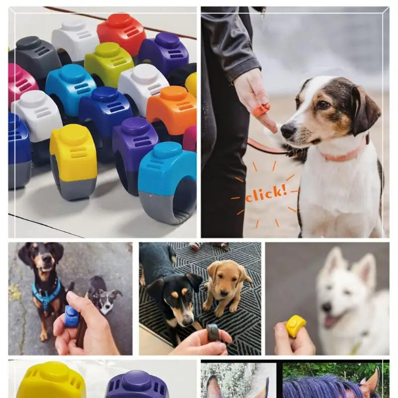 Pet Ring Finger Clicker – Mini Stainless Steel Dog Training Tool Pet Training Clicker Qst