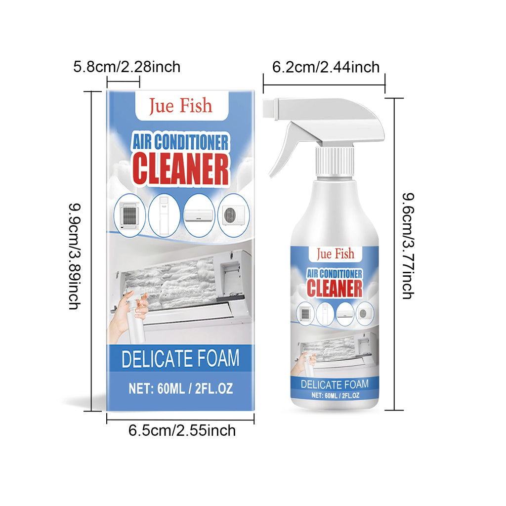 Jue-Fish AC Cleaner Spray – No-Dismantle Deep Clean 60ml AC Cleaner Spray Qst