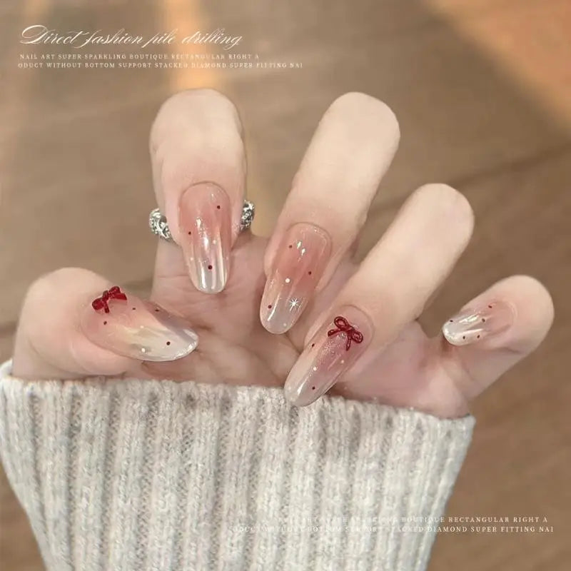 12-Grid Bow Nail Art Charms Box – 3D DIY Manicure Decor Nail Art Charms Qme