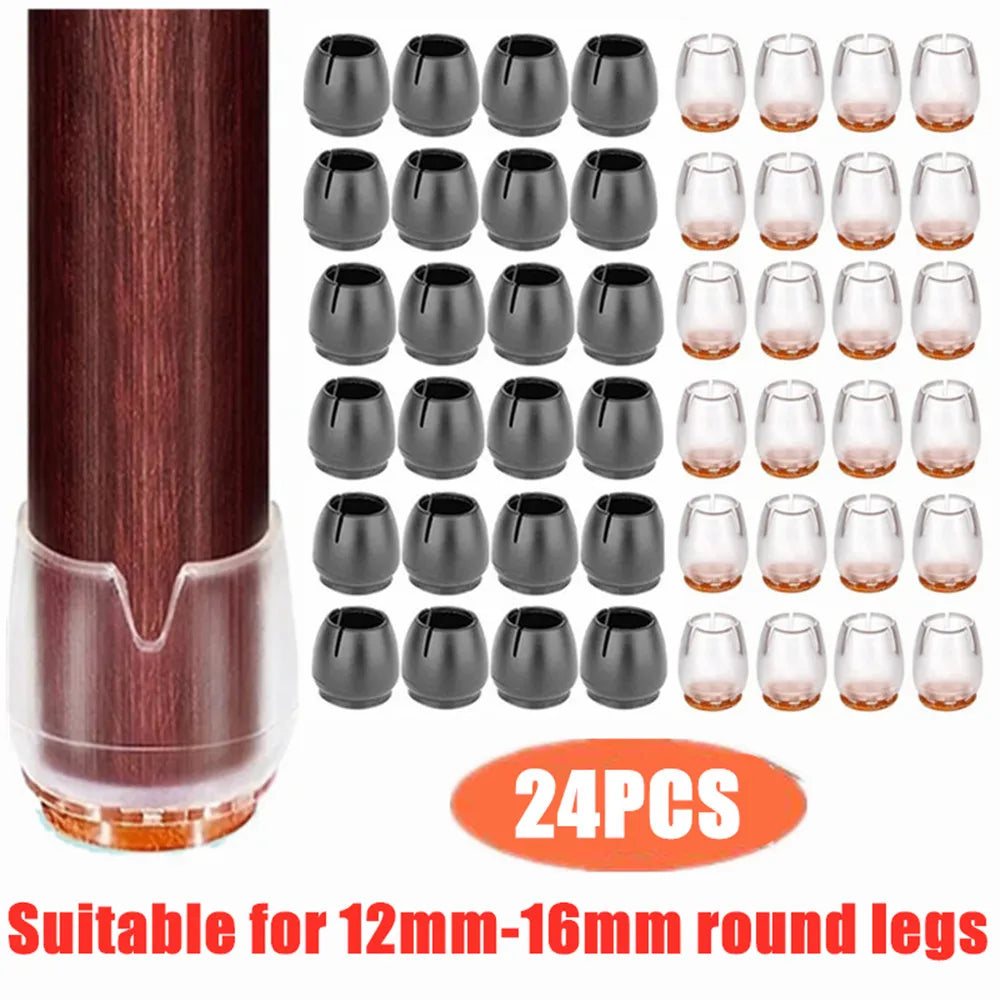 Silicone Chair Leg Floor Protector Pads – Non-Slip Felt Caps Floor Protector Pads Qme