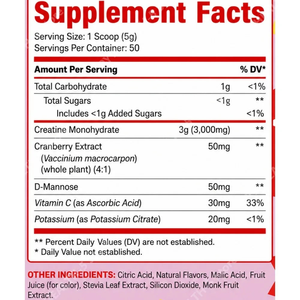 Creatine Monohydrate Powder Strawberry Lemonade – 50 Servings Creatine Supplement Qst