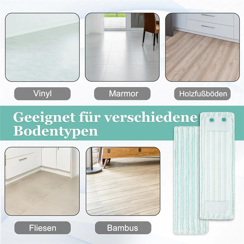 2-Pack Microfiber Replacement Mop Covers for Leifheit Profi XL Replacement Mop Cover Qst