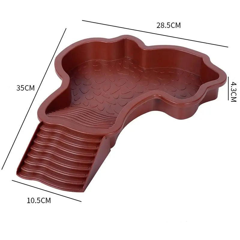 Reptile Water Dish with Anti-Slip Rock Ladder | Turtle Gecko Bowl Reptile Water Dish Qst 01