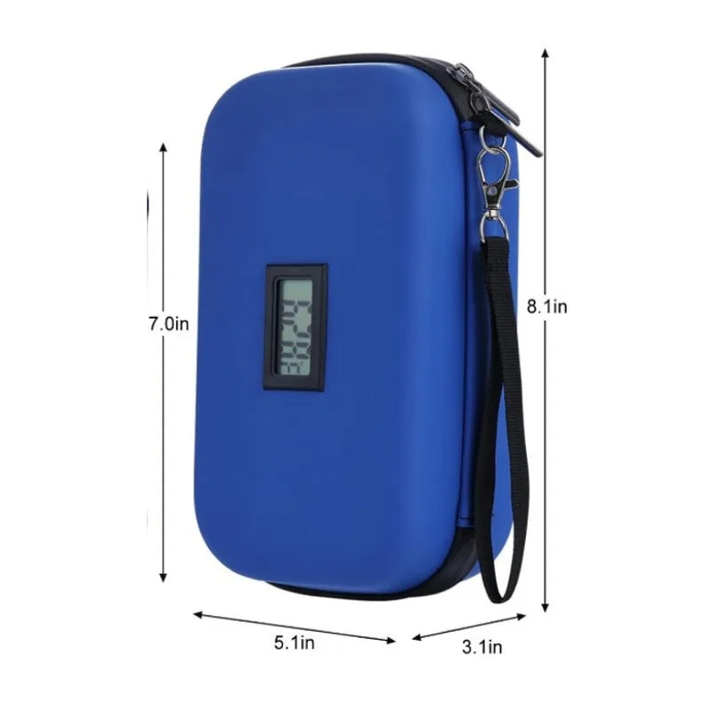 Waterproof Insulin Cooling Travel Case with LCD Display Medication Cooling Case Qst