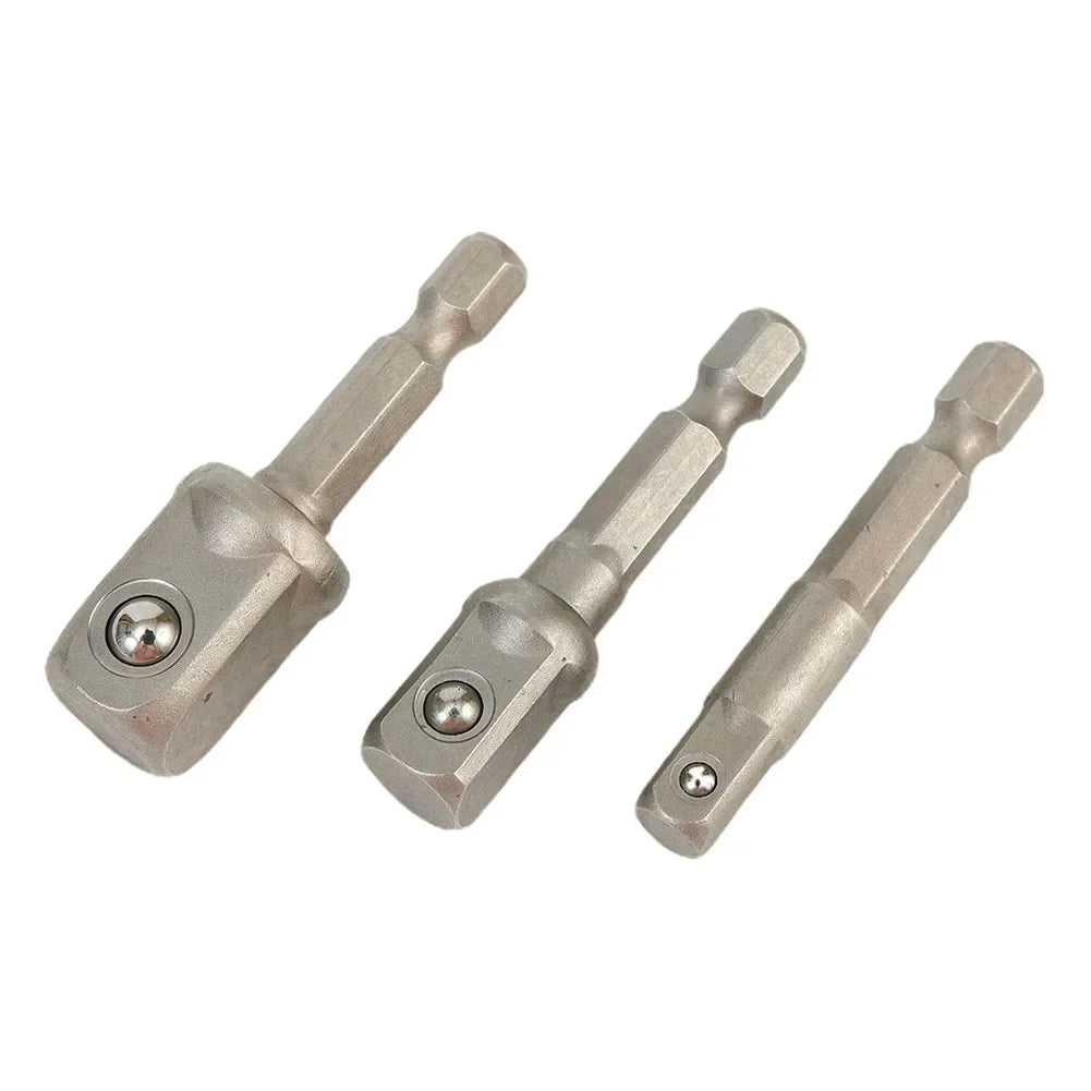 Chrome Vanadium Socket Adapter Set – 1/4, 3/8 & 1/2 Hex Shank Socket Adapter Set Qme
