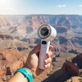 Turbine Mini Fan USB Rechargeable 120-Speed Portable Outdoor Portable Handheld Fan Qme one size White