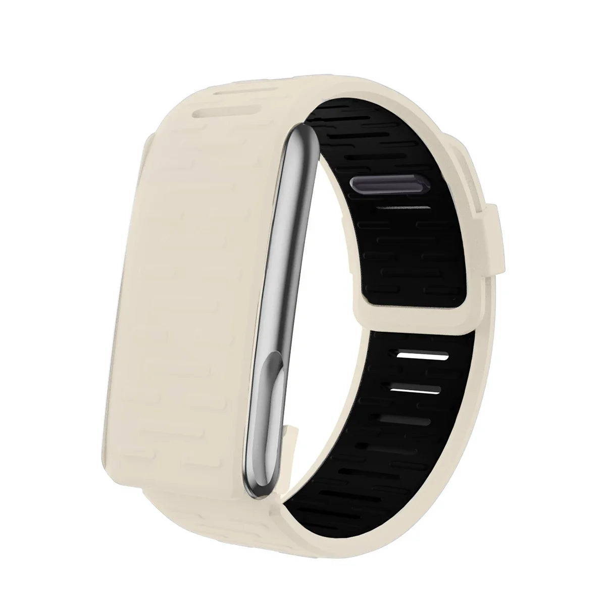 Silicone Sport Band for Whoop 5.0 – Adjustable Replacement Strap Fitness Tracker Band Qme Black Gray-5.0MG