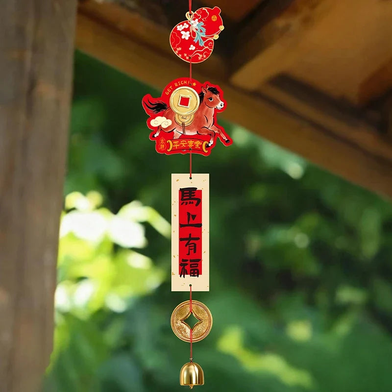Chinese New Year Wind Chime Ornament | Spring Festival Decor Festive Wind Chime Qme