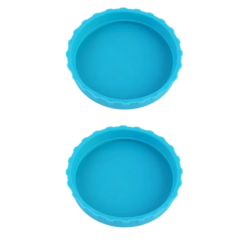Silicone Drink Can Stopper – Leak-Proof Reusable Can Cover Silicone Can Cover Qme Blue 2pcs