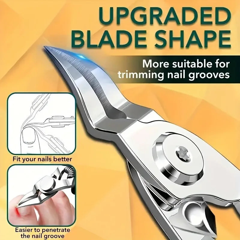Professional Toenail Clippers Set | Sharp Stainless Steel Tool Nail Clippers Set Qme