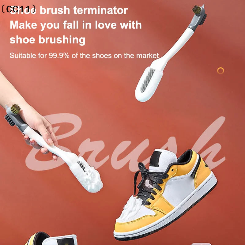 Long-Handle Multifunctional Shoe Cleaning Brush – White Shoe Cleaning Brush Qme