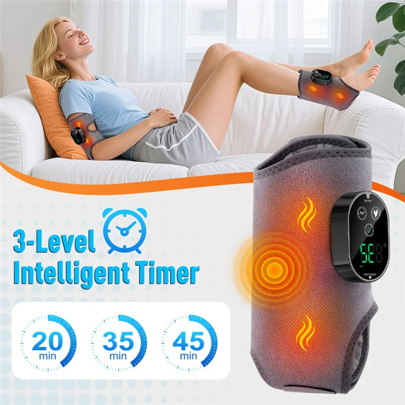 MiLESEEY B15C Foot & Ankle Massager with Heat & Vibration Foot & Ankle Massager Qst