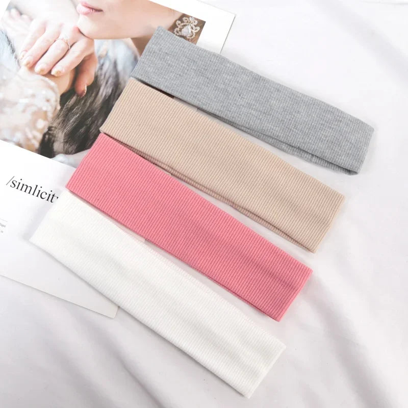 Women's Sports Headbands 4-Pack – Fitness, Yoga & Face Wash Sports Headbands Qme A5